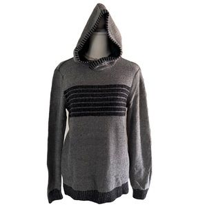 NEW WITH TAG RETROFIT ICE HEATHER SWEATER HOODIE SIZE XL (18/20) GRAY BLACK